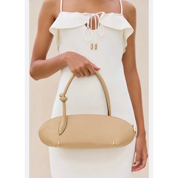 Cult Gaia Carmela Leather Shoulder Bag - Sand Color - Picture 1 of 7